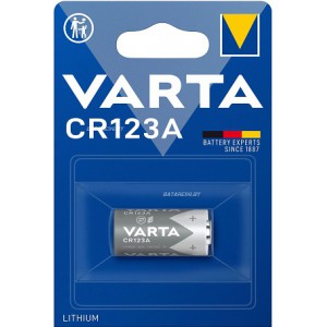 БАТАРЕЙКА VARTA LITHIUM CR123A 1шт